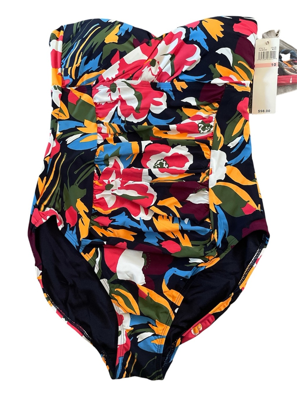 Anne Cole Floral Ruched One-Piece Swimsuit